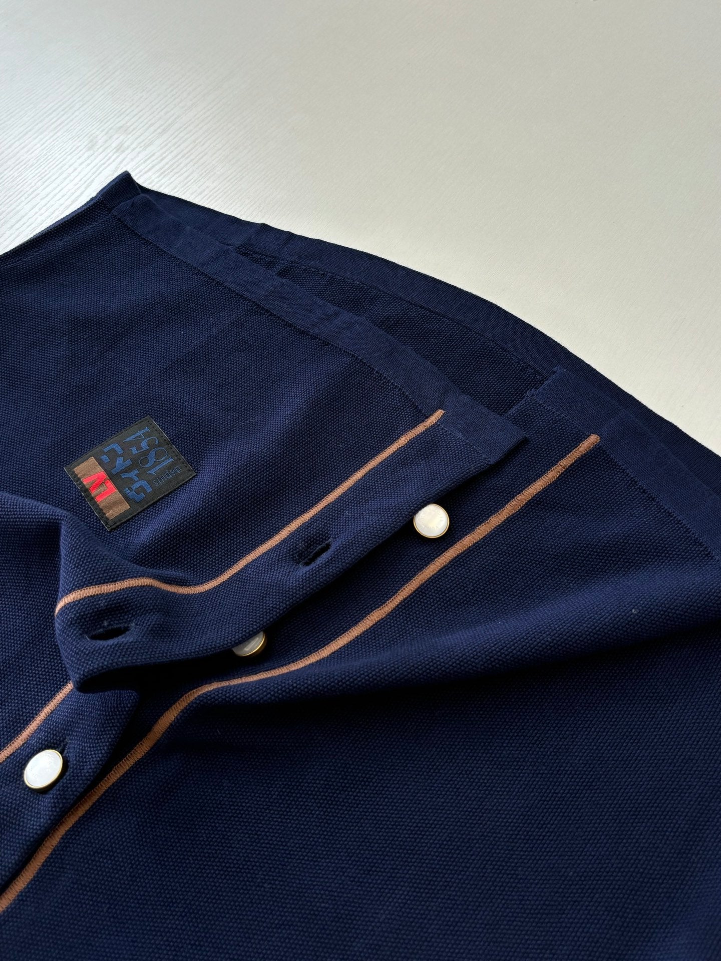 260428 New high-quality embroidered knitted baseball short-sleeved shirt