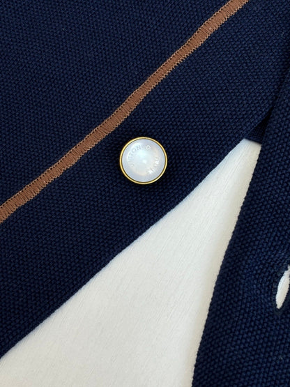 260428 New high-quality embroidered knitted baseball short-sleeved shirt