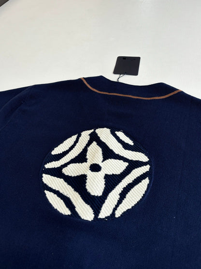 260428 New high-quality embroidered knitted baseball short-sleeved shirt