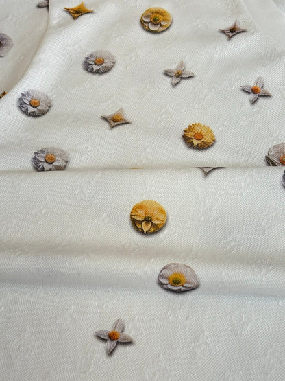 260428 New high-quality jacquard daisy-print T-shirt