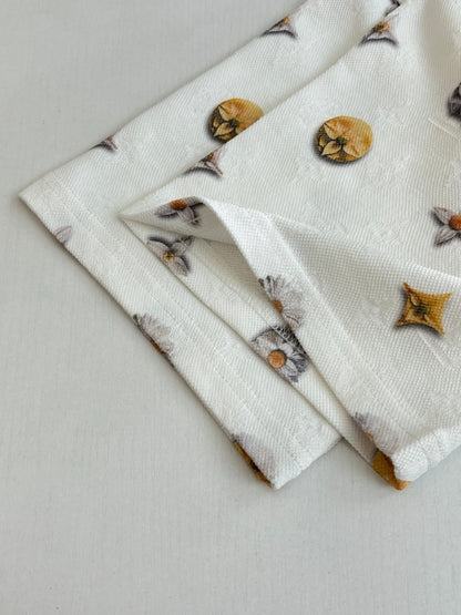 260428 New high-quality jacquard daisy-print T-shirt