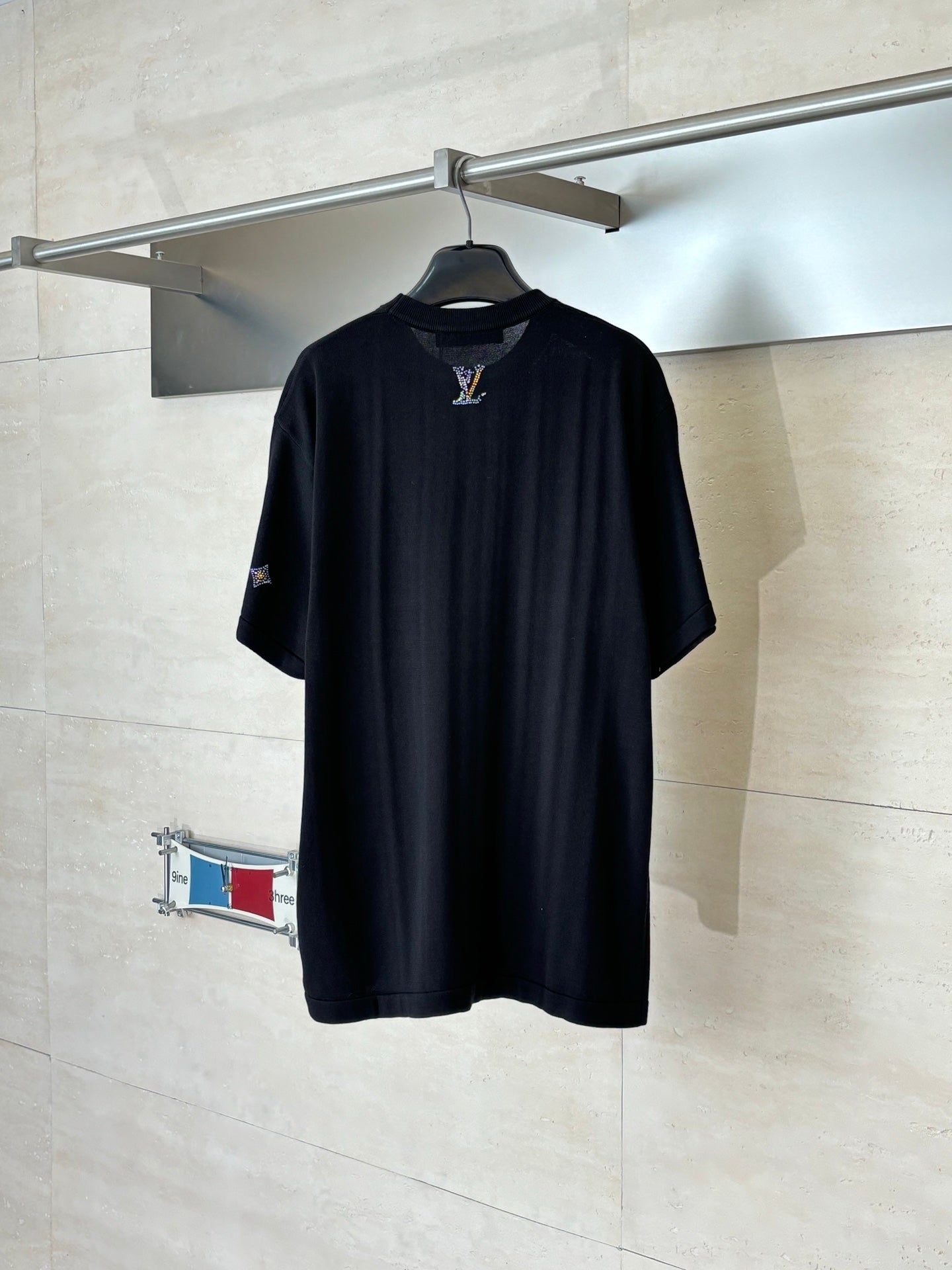 260428 New high-quality floral-patterned embroidered diamond T-shirt