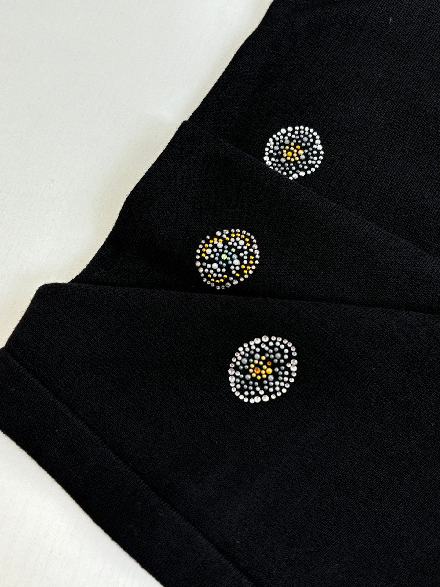 260428 New high-quality floral-patterned embroidered diamond T-shirt