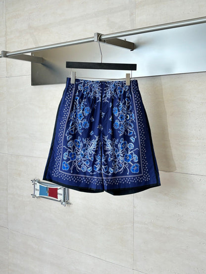 260428 New high-quality floral Cuban-style full-print short pants set