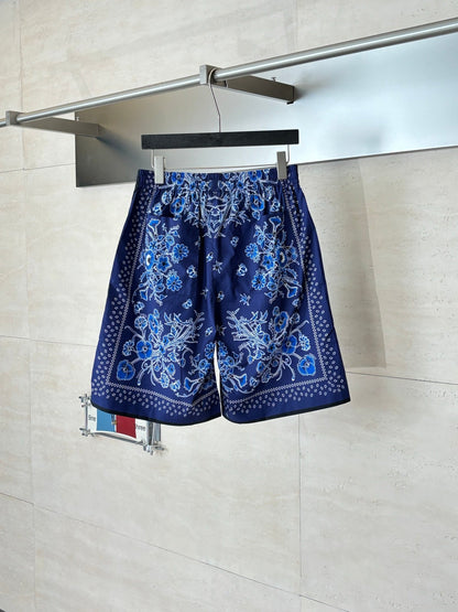 260428 New high-quality floral Cuban-style full-print short pants set