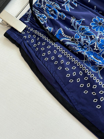260428 New high-quality floral Cuban-style full-print short pants set
