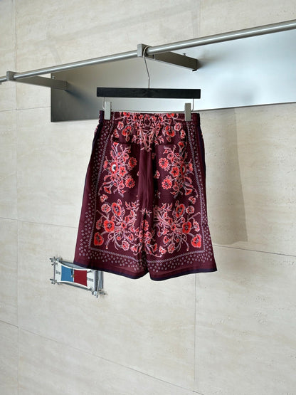 260428 New high-quality floral Cuban-style full-print short pants set