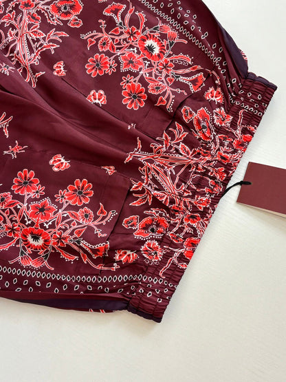 260428 New high-quality floral Cuban-style full-print short pants set
