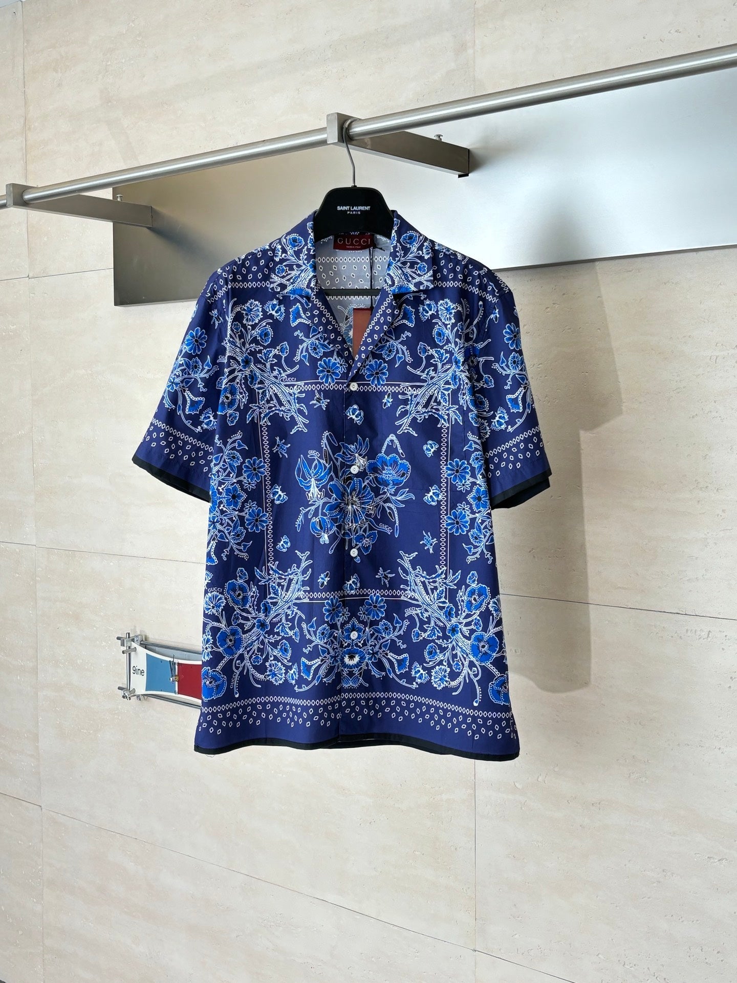 260428 New high-quality floral Cuban collar printed set of short-sleeved shirts