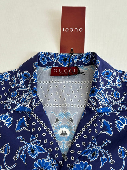 260428 New high-quality floral Cuban collar printed set of short-sleeved shirts