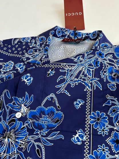 260428 New high-quality floral Cuban collar printed set of short-sleeved shirts