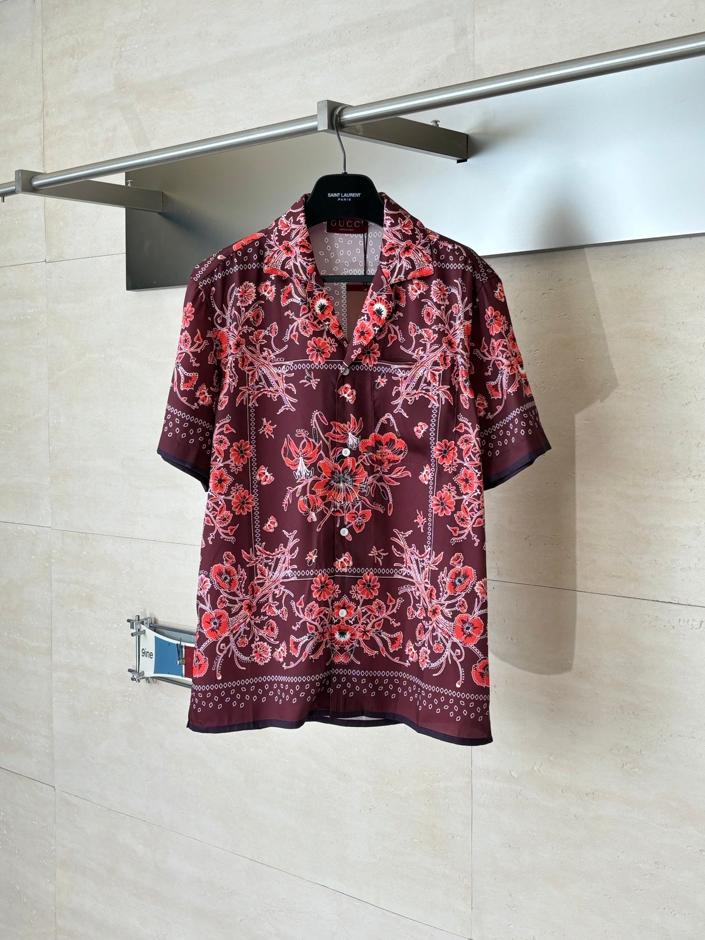 260428 New high-quality floral Cuban collar printed set of short-sleeved shirts