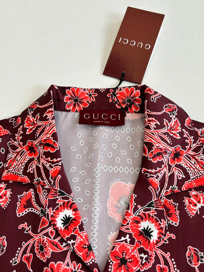 260428 New high-quality floral Cuban collar printed set of short-sleeved shirts