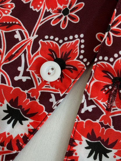 260428 New high-quality floral Cuban collar printed set of short-sleeved shirts