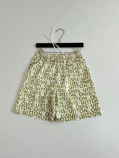 260428 New high-quality full-print lettered cotton suit shorts