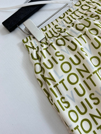260428 New high-quality full-print lettered cotton suit shorts