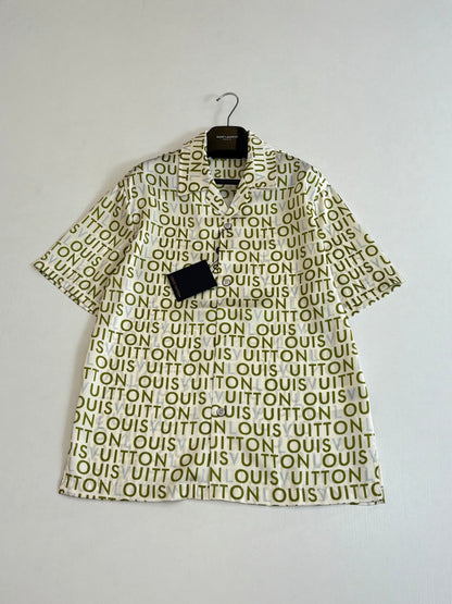 260428 New high-quality printed-letter cotton suit shirt set