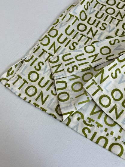 260428 New high-quality printed-letter cotton suit shirt set
