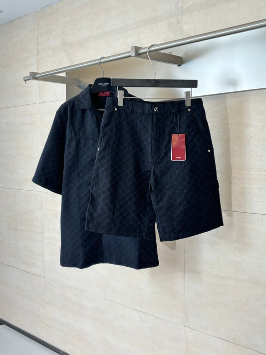 260428 New high-quality full-print jacquard short set