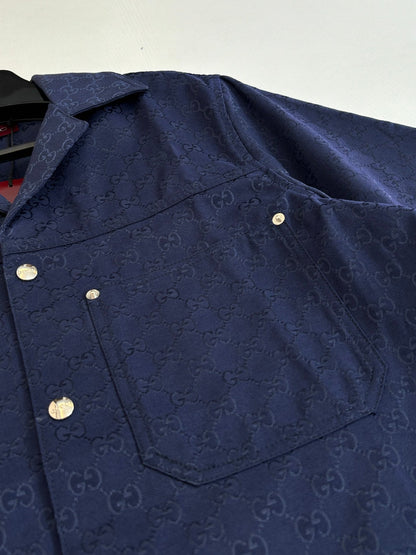 260428 New high-quality fully-printed jacquard shirt set