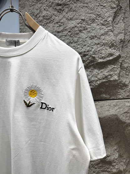 260428 New high-quality chrysanthemum embroidery T-shirt