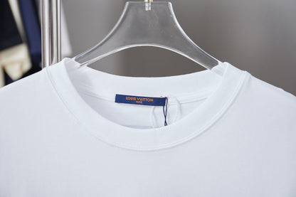 260428 New high-quality leather-stitched embroidered heavy-duty T-shirt