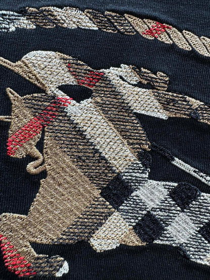 260428 New high-quality checked knight embroidery T-shirt