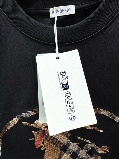 260428 New high-quality checked knight embroidery T-shirt