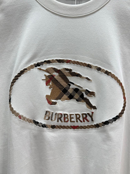 260428 New high-quality checked knight embroidery T-shirt