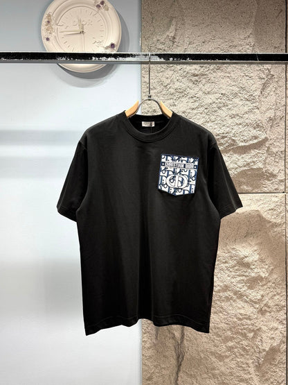 260428 New high-quality embroidered fake pocket T-shirt