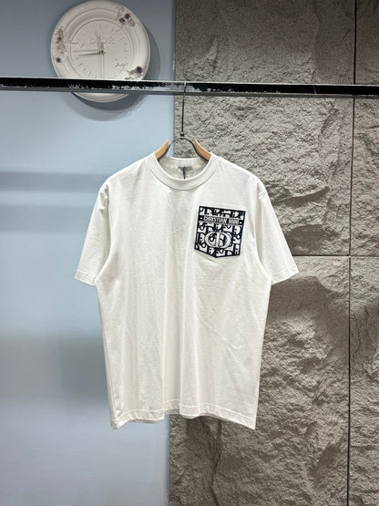 260428 New high-quality embroidered fake pocket T-shirt