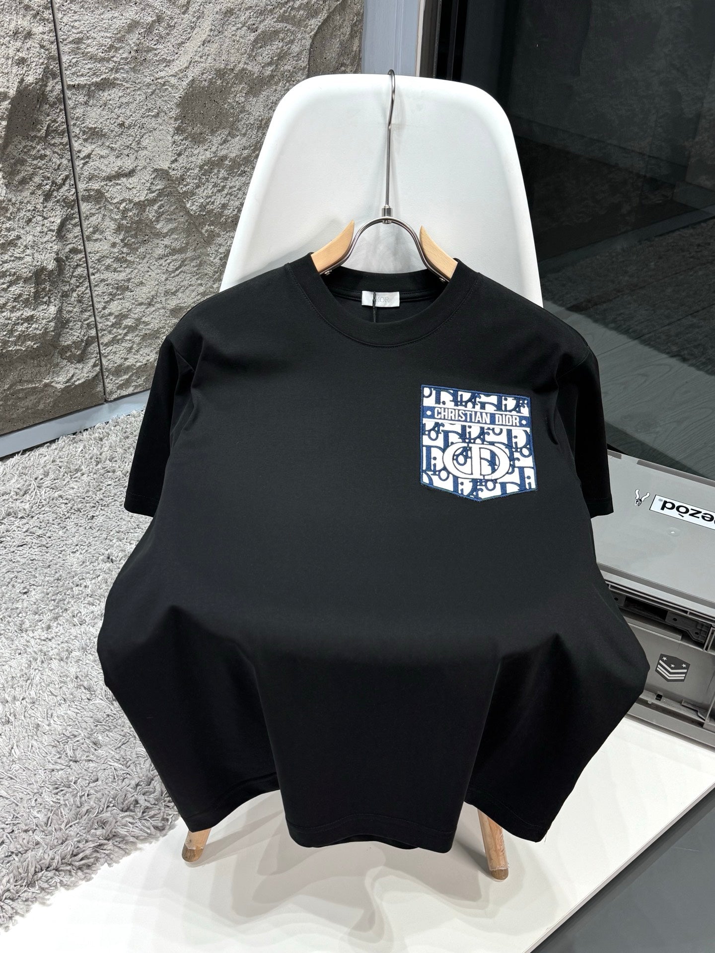 260428 New high-quality embroidered fake pocket T-shirt