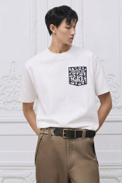 260428 New high-quality embroidered fake pocket T-shirt