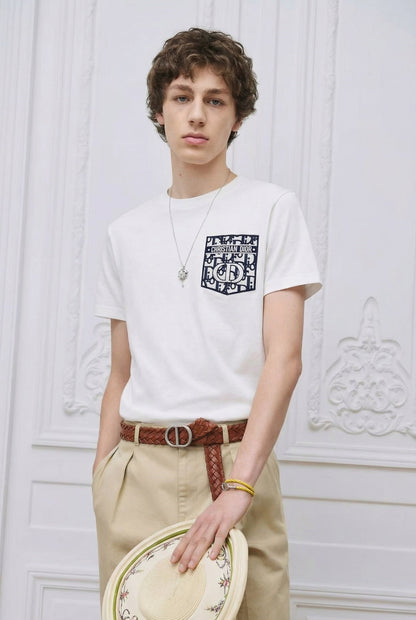 260428 New high-quality embroidered fake pocket T-shirt
