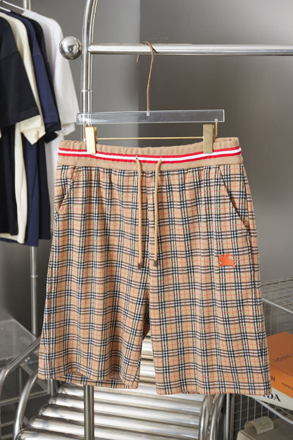 260506 New high-quality custom checked fabric shorts