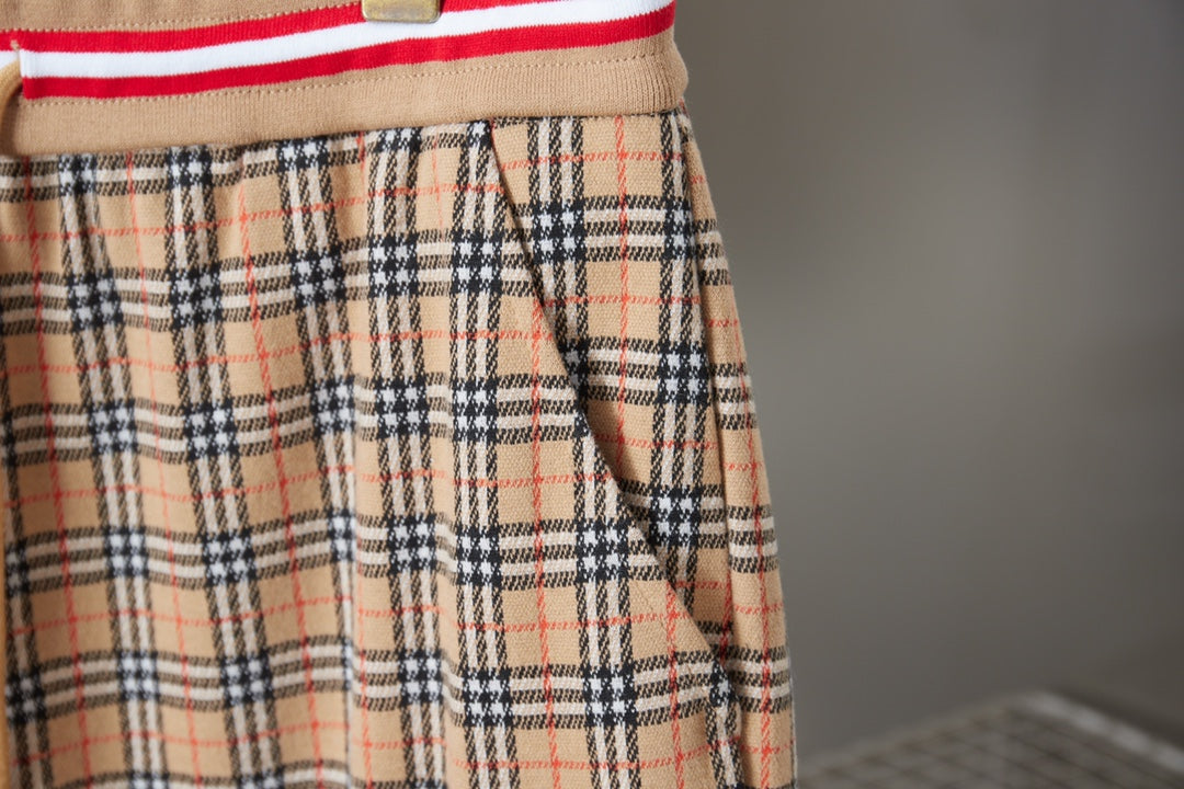 260506 New high-quality custom checked fabric shorts
