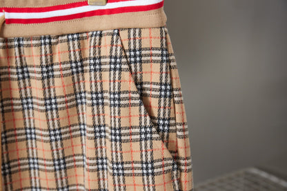 260506 New high-quality custom checked fabric shorts