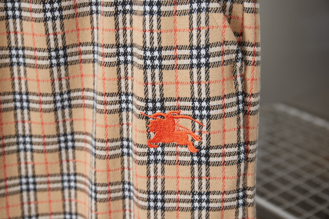 260506 New high-quality custom checked fabric shorts