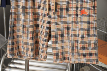 260506 New high-quality custom checked fabric shorts