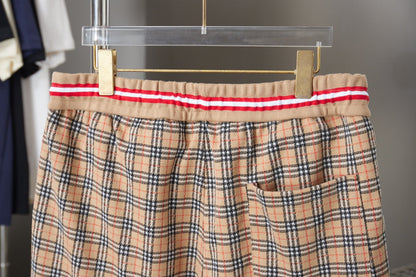 260506 New high-quality custom checked fabric shorts
