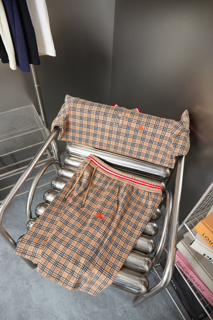 260506 New high-quality custom checked fabric shorts