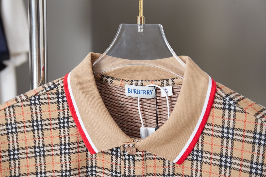260506 New high-quality custom checked fabric polo