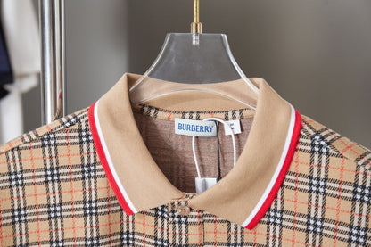 260506 New high-quality custom checked fabric polo