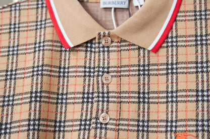 260506 New high-quality custom checked fabric polo