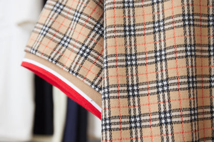 260506 New high-quality custom checked fabric polo