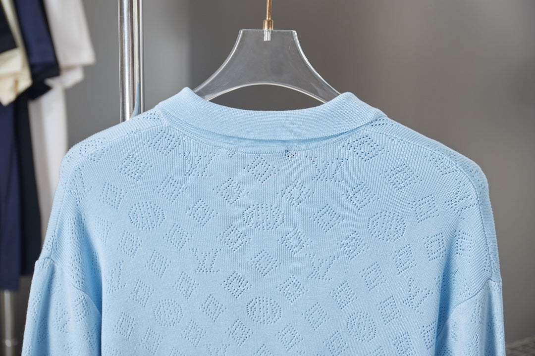 260506 New high-quality mesh lyocell knitted short-sleeved shirt