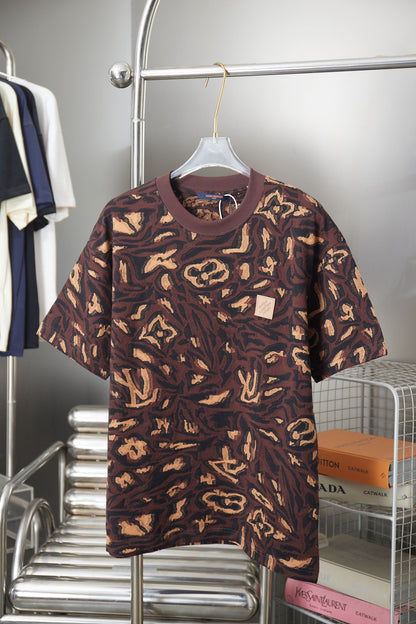 260506 New high-quality patterned jacquard knitted short-sleeved T-shirt