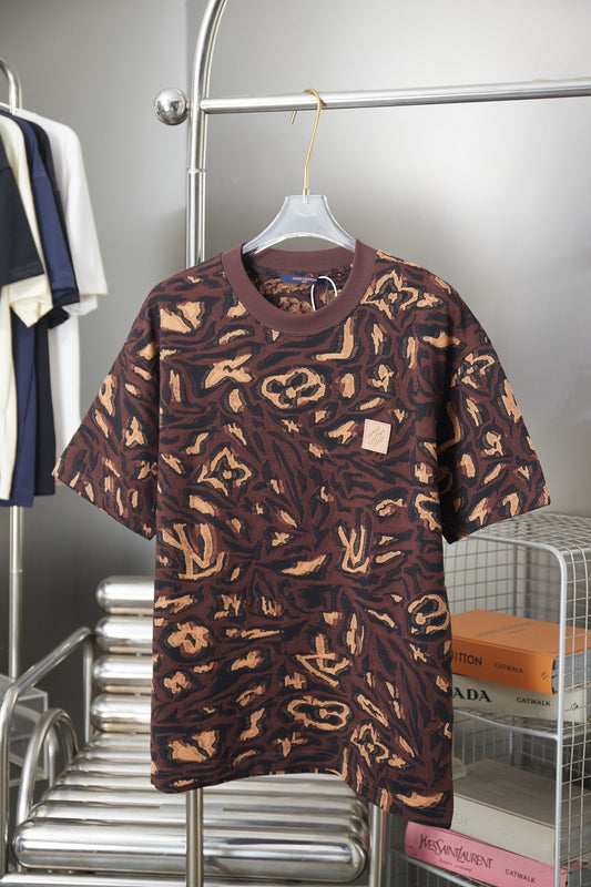 260506 New high-quality patterned jacquard knitted short-sleeved T-shirt