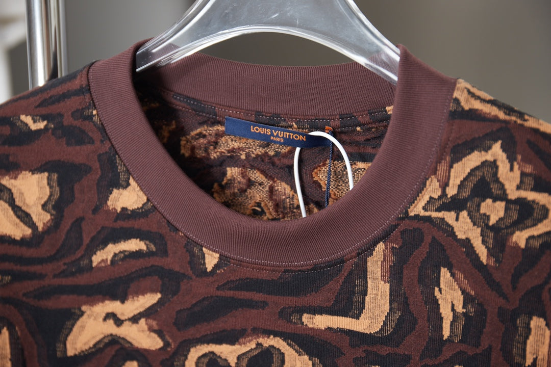 260506 New high-quality patterned jacquard knitted short-sleeved T-shirt