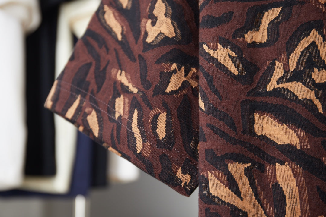 260506 New high-quality patterned jacquard knitted short-sleeved T-shirt